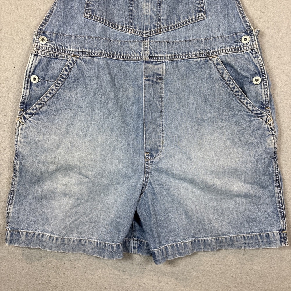 VTG GAP Denim Women's XL Blue Overalls Bib Shortalls Festival Y2K 12/2000 - Picture 2 of 11